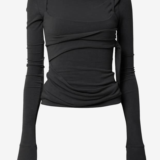 플레어업 Layered Bustier Long Sleeve (Black)