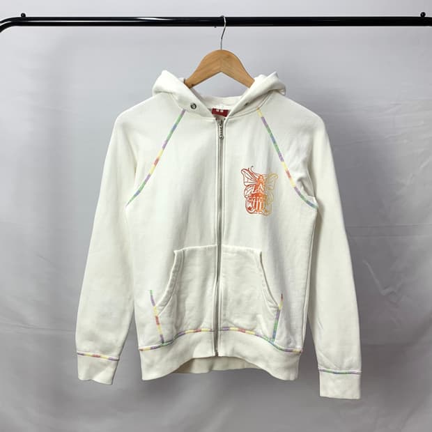 히스테릭 글래머 레인보우 스티치 후드집업