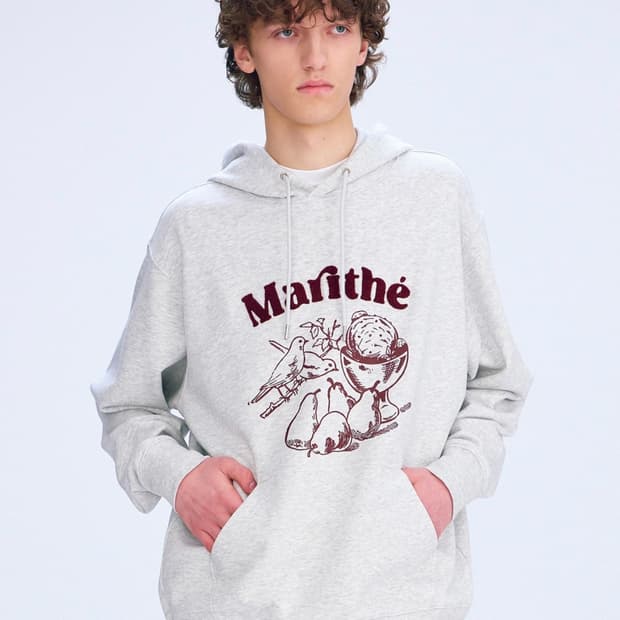 마리떼 BOUCLE EMBROIDERY GRAPHIC HOODIE