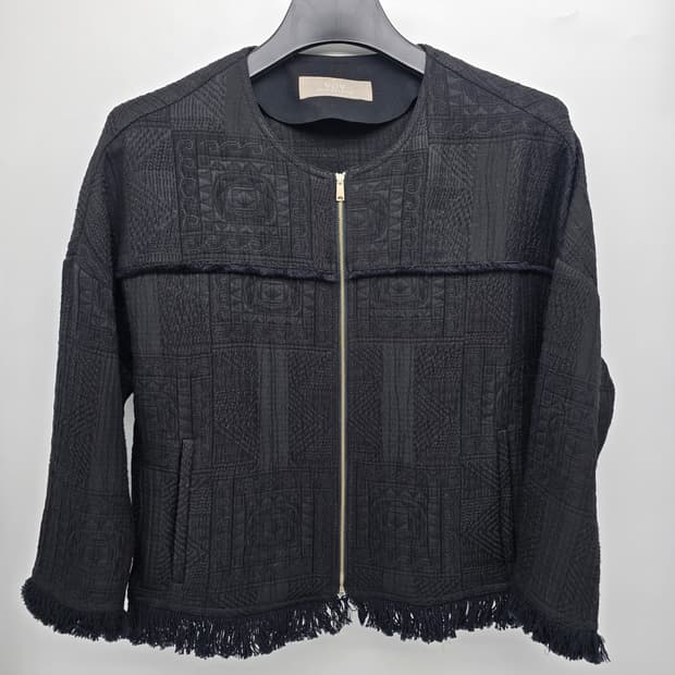 VOV 자카드 텍스처 집업 자켓