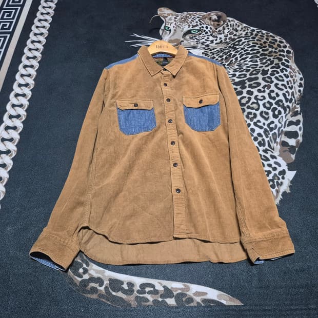 90's MASTERMIND 빈티지 데님 도킹 코듀로이 셔츠