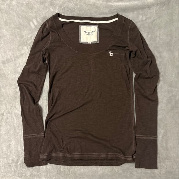Abercrombie 아베크롬비 브라운 롱슬리브