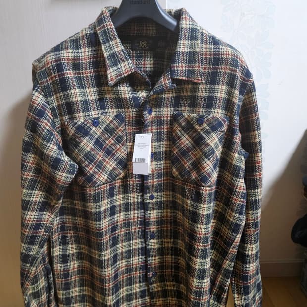 rrl 플래드 트윌 셔츠 L