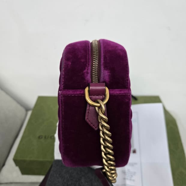 [보증서 정품] 구찌 마몬트 GG 벨벳 숄더백