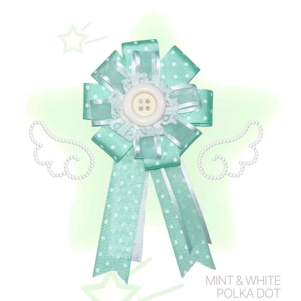 민트&화이트 도트 로제트