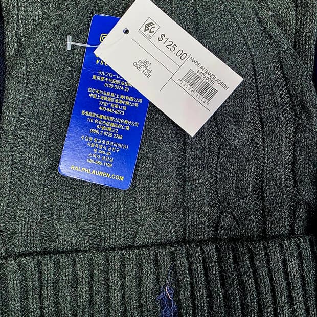 폴로 랄프로렌 모자 머플러 세트 새상폼