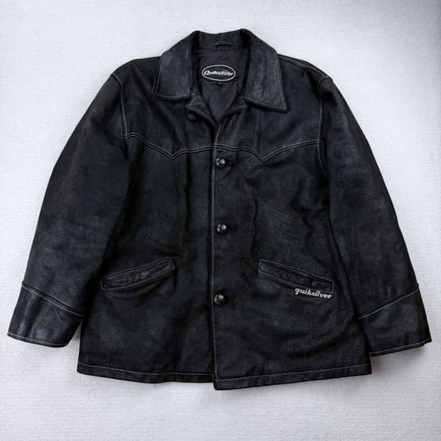 90s 빈티지 퀵실버 소가죽 카코트