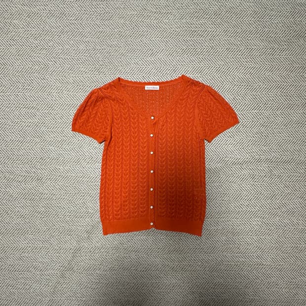 SORRIDERE crochet half knit cardigan