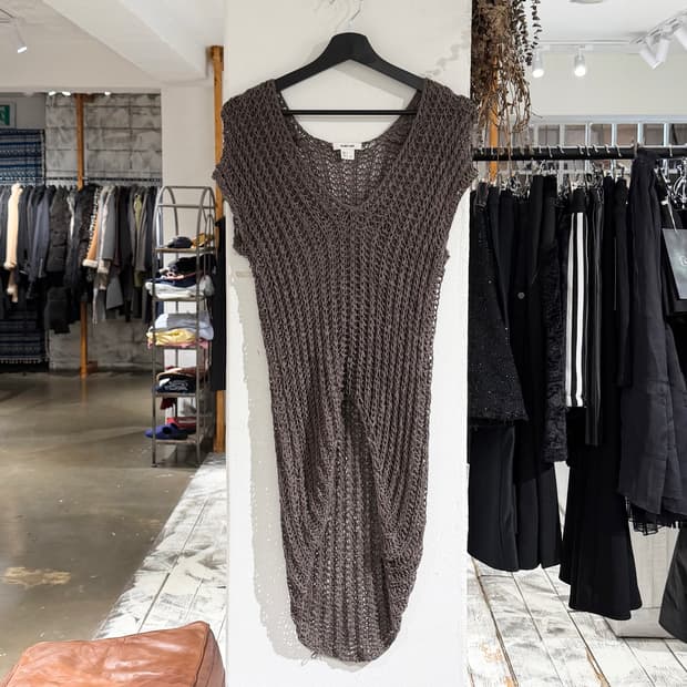 헬무트랭 브라운 크로셰 니티드 슬리브리스 