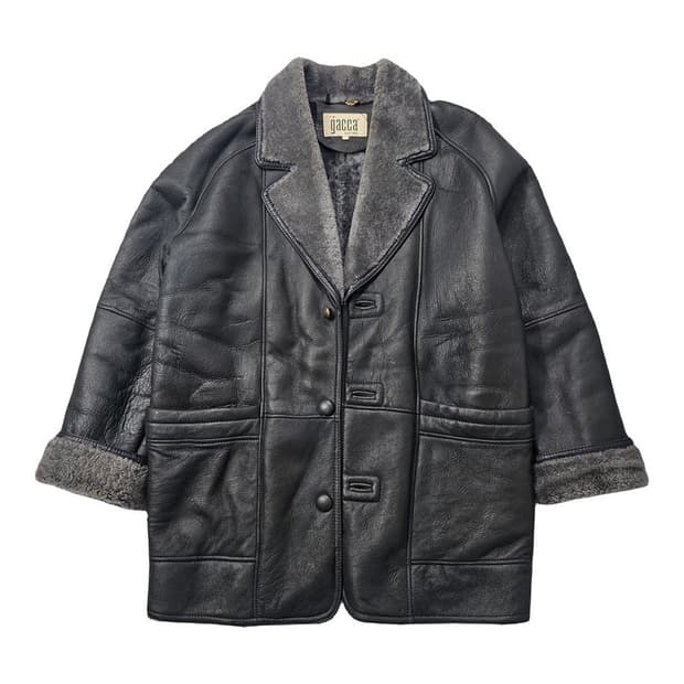 GACCA 빈티지 양가죽 무스탕 2XL