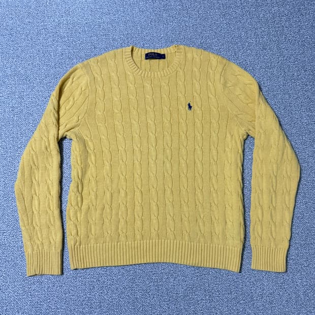 폴로 랄프로렌 꽈배기 니트 L