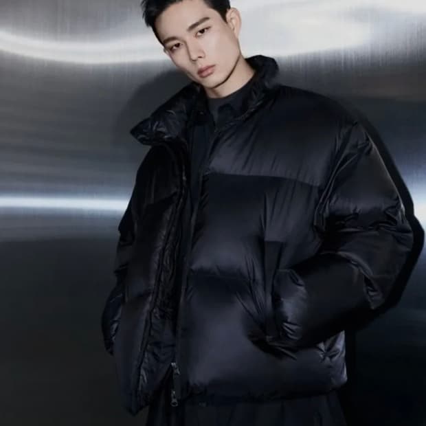 무탠다드 립스탑 다운 푸퍼 숏패딩 XL