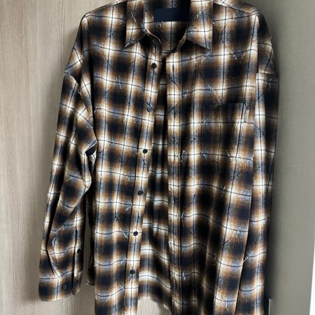 준지 25fw 아가일 브라운 셔츠 50