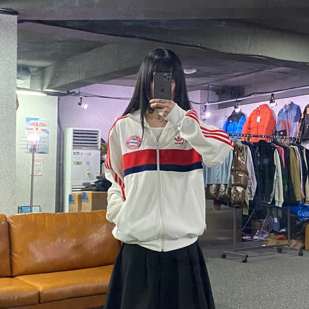 아디다스 올드스쿨 바이에른 뮌헨 트랙탑 져지자켓  B4153