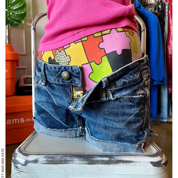 SLY スライ Vintage Washed Denim Hot Pants