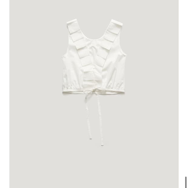 파르벵 SELINA FRILL-NECK CROP SLEEVELESS_IV