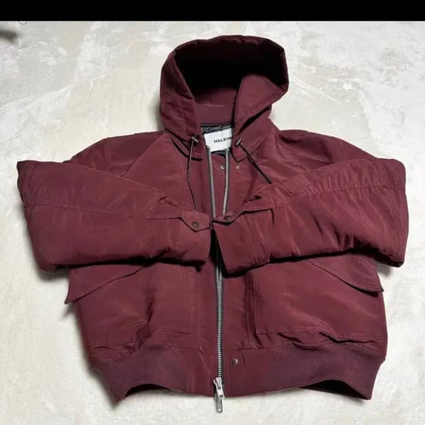 HALEINE 후드 봄버 버건디