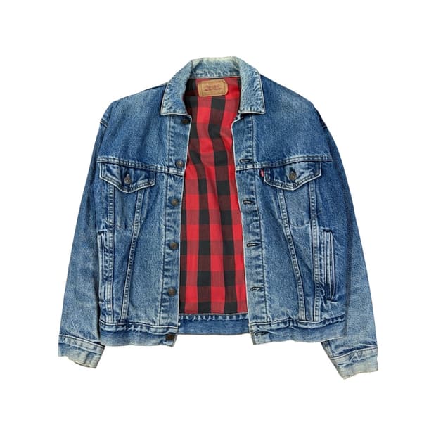 80s Levi’s usa 버팔로 라인드 데님 자켓 3세대