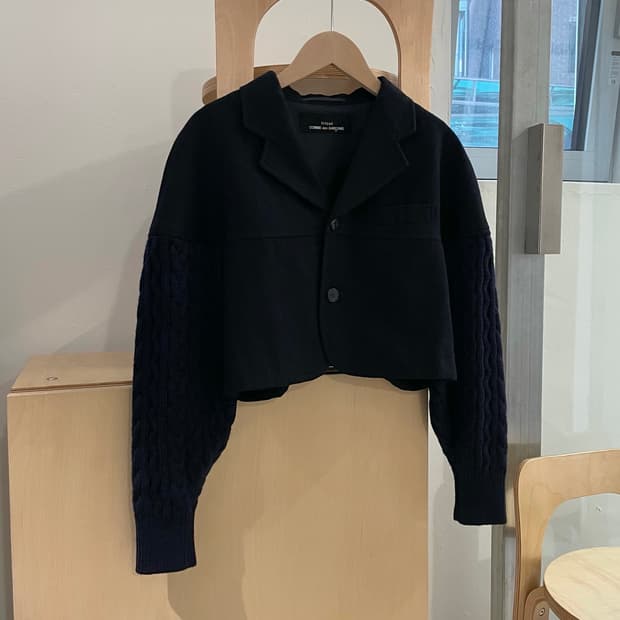 꼼데가르송 트리콧 니트 자켓