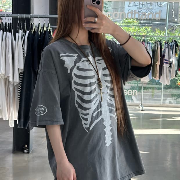 벤슨 본 피그먼트 다이드 반팔티