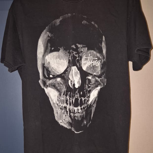 Stussy 스투시 스컬헤드 블랙 반팔티