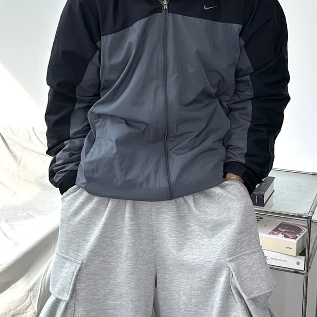 나이키 00s 블랙 믹스컬러 바람막이 L