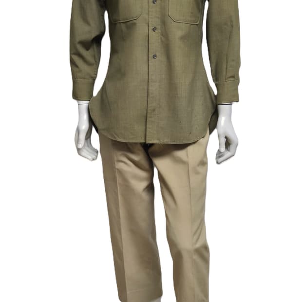 육군 구형 50년대 1군단 카키 정복 전투복 세트 (S)