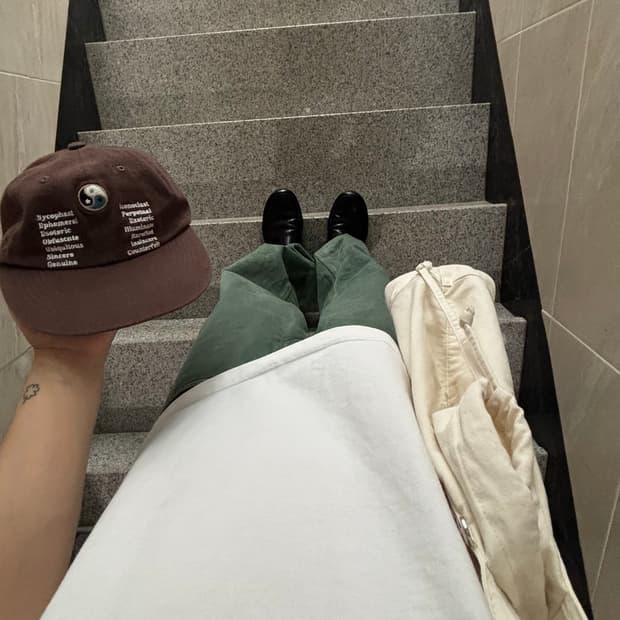 패슬 워시드 브라운 모자