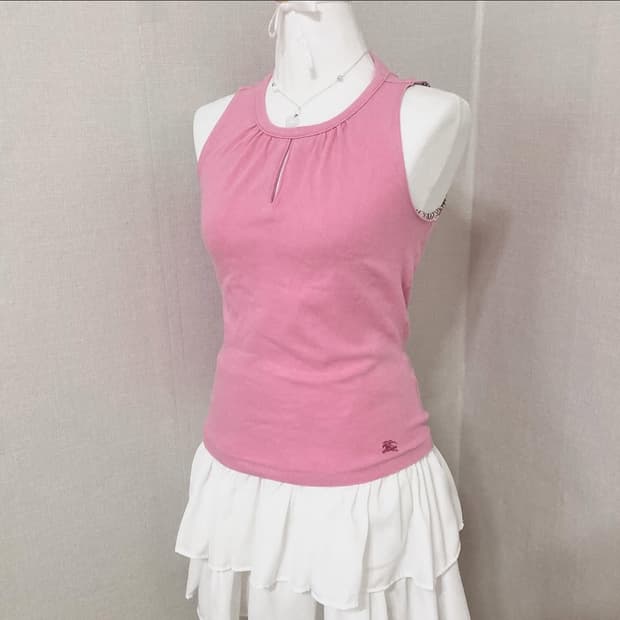 🎀버버리 블루라벨 핑크 나시탑🎀