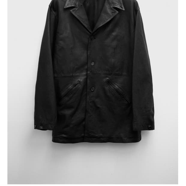 유스 워시드 레더 자켓 M -> L 교환