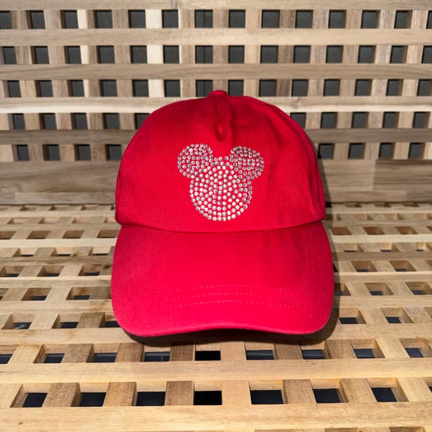 디즈니스토어 미키마우스 큐빅 캡 레드