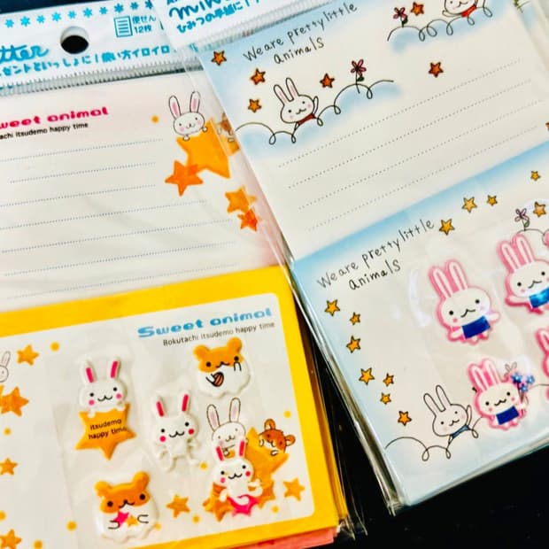 트윈엔젤스2종세트, 토끼 헤이세이 스티커, 햄스터 편지지