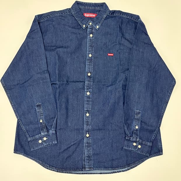 슈프림 스몰로고 데님 셔츠 L