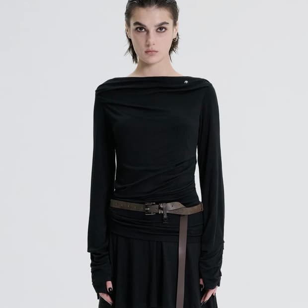 트리밍버드 Draped Jersey Long Sleeve 