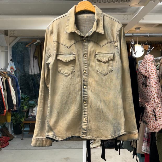 A.v.h jeans 블리칭 데님 셔츠