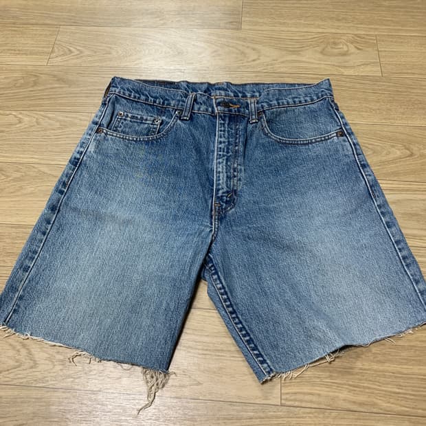 32)Levi's 리바이스 90s 512 재팬 메이드 컷오프 데님 반바지