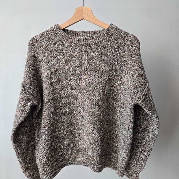 멀티컬러 드롭숄더 울 니트 M