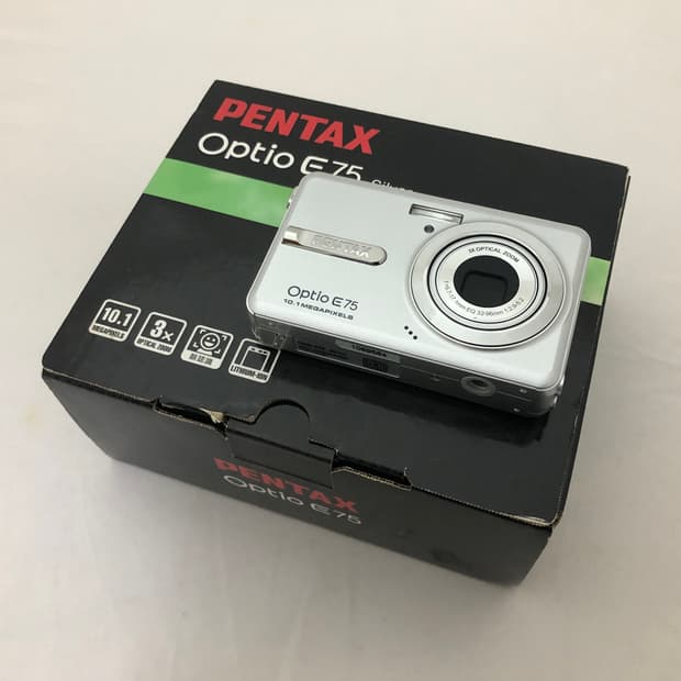 (미품, 박스셋) 펜탁스 옵티오 Optio E75 빈티지 디카 카메라