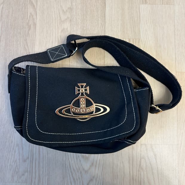 비비안웨스트우드 코튼 숄더백