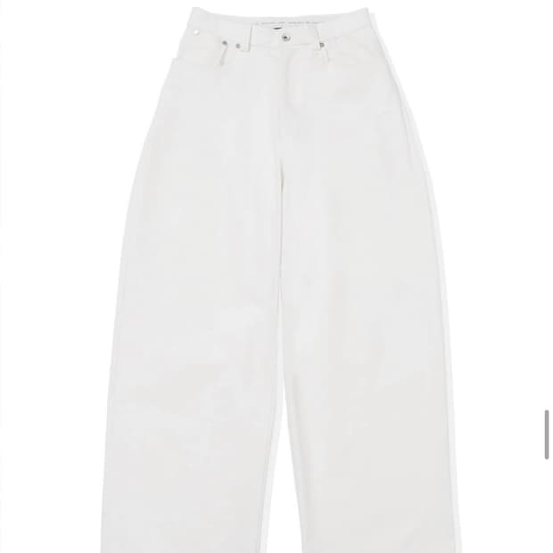 STU 와이드 코튼 팬츠 크림