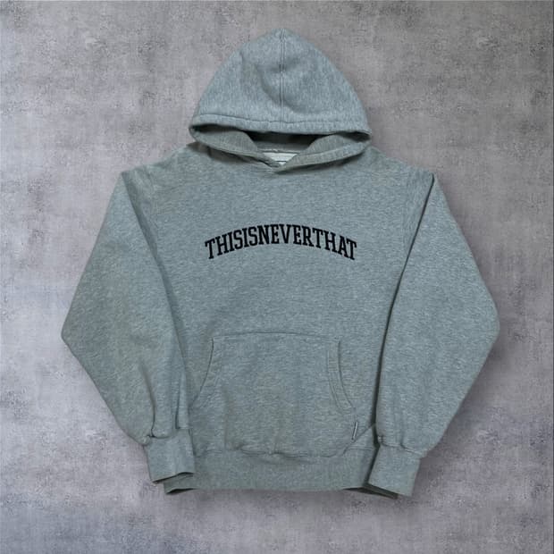 디스이즈네버댓 스펠아웃 그레이 후드티