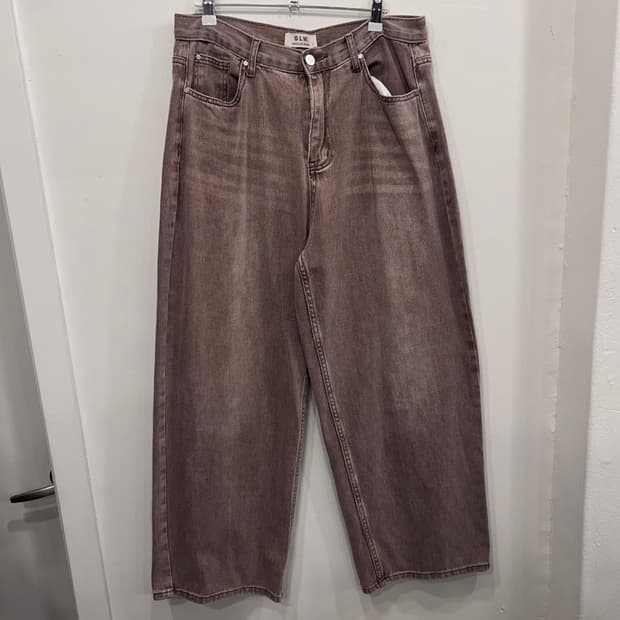 굿라이프웍스 브러쉬 워시드 와이드 팬츠