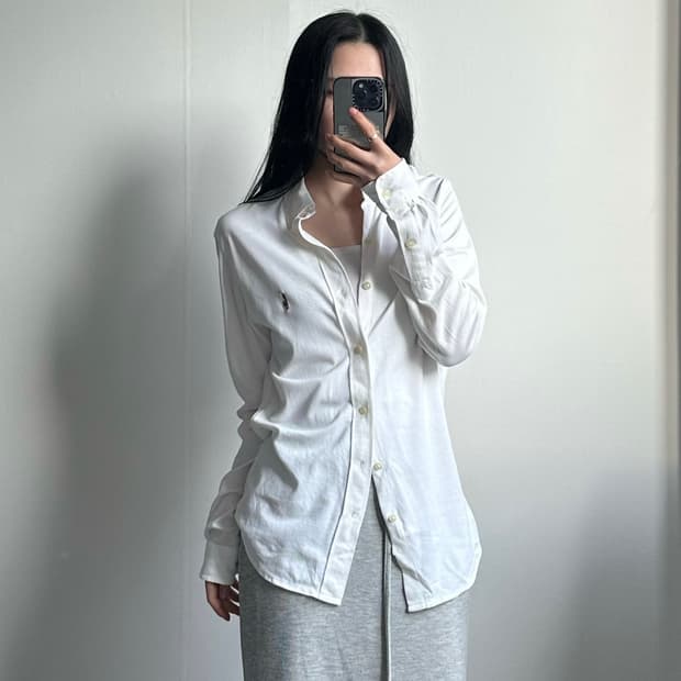 폴로 랄프로렌 화이트 옥스포드 셔츠