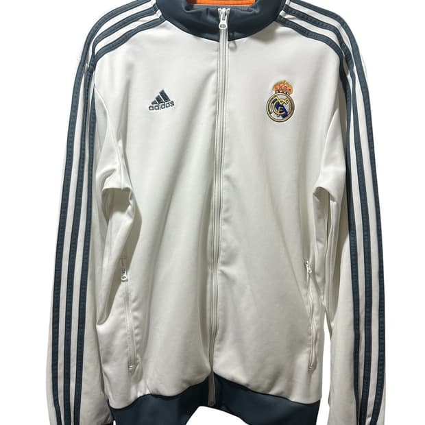 아디다스 레알마드리드 트랙탑 화이트/그레이 100
