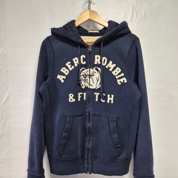 아베크롬비 불독Y2K 올드스쿨 대장급 후드집업 네이비 M사이즈(상태A급)