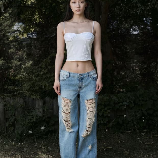 [S] 보헤미안서울 데미지 와이드 데님 팬츠 라이트블루