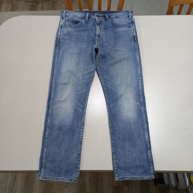 34 리바이스505C 오렌지탭 워싱 스판 슬림일자진 34-575