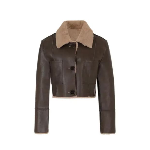 낫유어로즈 무스탕 브라운s (텍o)