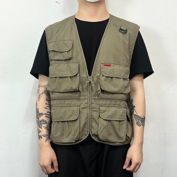 럭키 스트라이크 유틸리티 멀티포켓 베스트 카키