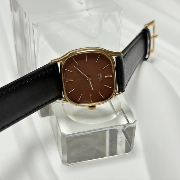 80's90's 빈티지 세이코 브라운 다이얼 드레스 워치